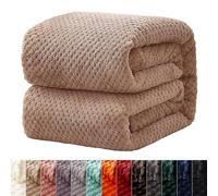 LONGCAO Couverture Jetée de Canapé 90 x 150 cm Super Doux, Confortable et Élégant, Facile à Entretenir, Parfait pour Le Cocooning Couverture Lestée pour Canapé et Lit, Kaki