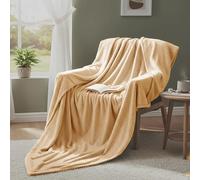 LONGCAO Plaid Couverture Polaire 60 x 180 cm Super Doux, Confortable et Élégant, Facile à Entretenir, Parfait pour Le Cocooning Plaid Doux et Chaud pour Canapé, Fauteuil et Lit, Kaki