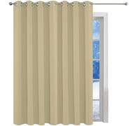 LONGCAO Rideau Occultant 80 x 110 cm Tenture Opaque à Oeillets Isolation Lumiere UV Decoration Lot de 1 Rideau Occultant pour Chambre Salon, Kaki