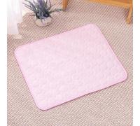 LONGCAO Tapis de Refroidissement 40 x 30 cm Tapis de Gel Non-Toxique Auto-Refroidissant Durable Animaux en Été Rafraichissant pour Chien Chat pour Été et Canicule, Rose