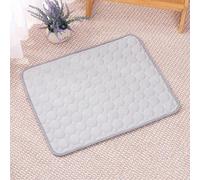 LONGCAO Tapis de Refroidissement 50 x 40 cm Tapis de Gel Non-Toxique Auto-Refroidissant Durable Animaux en Été Rafraichissant pour Chien Chat pour Été et Canicule, Gris