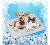 LONGCAO Tapis Rafraichissant Chien 150 x 100 cm Rester Au Frais Intérieur Extérieur Plus Durable avec Gel Non Toxique Tapis Rafraichissant pour Chien Chat pour Chiens et Chats, Gris