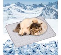 LONGCAO Tapis Rafraichissant Chien 150 x 100 cm Rester Au Frais Intérieur Extérieur Plus Durable avec Gel Non Toxique Coussin Fraîcheur pour Chien et Chat pour Été et Canicule, Gris