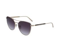 LONGCHAMP Femme LO134S 43028 714 Lunettes de soleil Métal Or Gris Papillon Normale Ombré