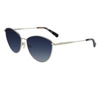 LONGCHAMP Femme LO155S 726 Lunettes de soleil Métal Or Bleu Cat Eye Ombré
