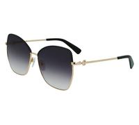 LONGCHAMP Femme LO156SL 725 Lunettes de soleil Métal Or Gris Papillon Ombré