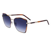 LONGCHAMP Femme LO167S 223 Lunettes de soleil Métal Havane Bleu Papillon Normale Normale