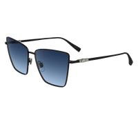 LONGCHAMP Femme LO172S 1 Lunettes de soleil Métal Noir Bleu Cat Eye Normale Normale