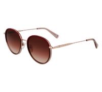LONGCHAMP Femme LO176S 772 Lunettes de soleil Métal Or Ronde Normale