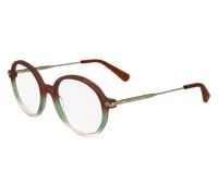 LONGCHAMP Femme LO2736 260 Montures optiques Acétate Marron Ronde Normale Normale