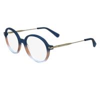 LONGCHAMP Femme LO2736 436 Montures optiques Acétate Bleu Ronde Normale Normale