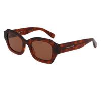 LONGCHAMP Femme LO749S 237 Lunettes de soleil Acétate Marron Cat Eye Normale Normale