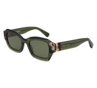LONGCHAMP Femme LO749S 320 Lunettes de soleil Acétate Vert Cat Eye Normale Normale