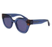 LONGCHAMP Femme LO750S 430 Lunettes de soleil Acétate Bleu Ronde Normale Normale