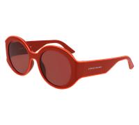 LONGCHAMP Femme LO758S 600 Lunettes de soleil Bio-inject Rouge Ronde Normale Normale
