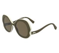 LONGCHAMP Femme LO780S 319 Lunettes de soleil Bio-inject Vert Ronde Normale