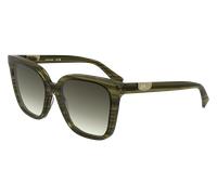 LONGCHAMP Femme LONGCHAMP 308 Lunettes de soleil Acétate Vert Papillon Normale