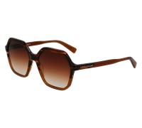LONGCHAMP Femme LONGCHAMP LO760S 212 Lunettes de soleil Acétate Marron Carré Normale