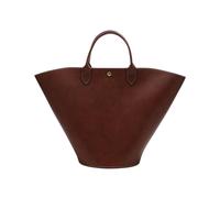 Longchamp - Grainy Leather Tote - Femme - Sacs - Brun - Taille: ONE Size