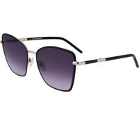 LONGCHAMP Femme Lo167s 009 Des lunettes de soleil Métal Noir Fumée Oeil de chat Normale Normale