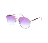 Longchamp - Lunettes de soleil ovales à monture métallique - Femme - Accessoires - Gris - Taille: ONE Size