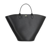 Longchamp - Sac cabas en cuir lisse - Femme - Sacs - Noir - Taille: ONE Size