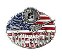 Longcreek Boucle de ceinture drapeau des États-Unis pour hommes, Boucle de ceinture de la marine américaine, Boucle de ceinture de l'armée de l'air (Air force-2)