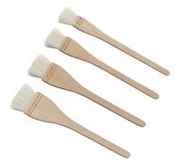 Longdex Creative Mark Lot de 4 pinceaux Professionnels en Poils de chèvre Blancs Doux pour Le Lavage, Le Travail de Fond, l'aquarelle et la poterie en céramique