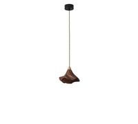 LONGDUOU Lustre Industriel Vintage, Suspension en résine avec Jupe en Bois, Lampe de tête de lit COB 3000 K, Hauteur réglable for Cuisine, Salle à Manger, Chambre, Couloir, Bar, Salon(S)