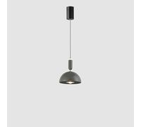 LONGDUOU Lustre Simple et créatif en Aluminium Acrylique, Petite Suspension de Chevet relevable, Lampe LED Blanche à tête Unique, Hauteur réglable for Salle à Manger, Chambre, Couloir, Salon(Gray)