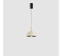LONGDUOU Lustre Simple et créatif en Aluminium Acrylique, Petite Suspension de Chevet relevable, Lampe LED Blanche à tête Unique, Hauteur réglable for Salle à Manger, Chambre, Couloir, Salon(White)