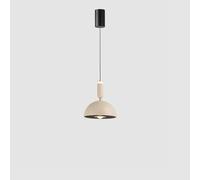 LONGDUOU Lustre Simple et créatif en Aluminium Acrylique, Petite Suspension de Chevet relevable, Lampe LED Blanche à tête Unique, Hauteur réglable for Salle à Manger, Chambre, Couloir, Salon(Brown)