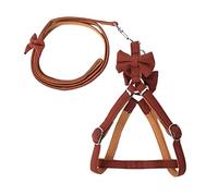 Longe Chien Animal De Compagnie Laisse Mode Deux Couleurs Correspondant Nœud Papillon Marche Chien Chat Harnais Rembourré Cordon Chien Fournitures Ceinture Chien(Rot,40-55cm)