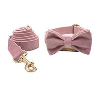 Longe Chien Boucle en Or Rose Collier pour Animaux de Compagnie Laisse Collier Confortable Collier Fournitures pour Animaux de Compagnie Collier de Chien Doux Ceinture Chien(23-30cm)