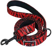 Longe Chien Bouledogue Chiot Chien Laisse Nylon Formation Corde Pet Marche Laisse Chat Chiot Harnais Collier Laisse 4 Pieds Ceinture Chien(Rot,200cm)