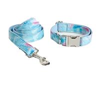 Longe Chien Colliers De Chien À Motif D'impression Pour Petits Grands Chiens Collier Et Laisse De Chien Ensemble Boucle En Métal Noeud Papillon Collier Pour Animaux De Compagnie Ceinture Chien(42-48cm