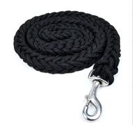 Longe Chien Corde de Traction Chaîne de Corde de Marche Chaîne de Collier de Taille Moyenne antidéflagrante Fournitures pour Animaux de Compagnie Corde de Traction Ceinture Chien(Black,2 * 115cm)