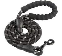 Longe Chien Laisse De Grand Chien Durable Golden Retriever Laisses De Collier De Grand Chien De Taille Moyenne Corde De Plomb Réfléchissante Solide Ceinture Chien(Black)