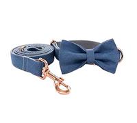 Longe Chien Noeud Papillon Collier De Chien Réglable Collier Confortable Collier Fournitures pour Animaux De Compagnie Collier De Chien Doux Laisse Ceinture Chien(37-60cm)
