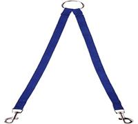 Longe Chien Nylon Pet Dog Coupler Laisse Marche Lead Traction Corde pour Deux Chiens Collier Leading Puppy Laisses Ceinture Chien(Blue,2 * 45cm)