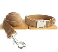 Longe Chien Poignées Confortables Boucle De Verrouillage De Sécurité Collier De Collier Réglable Fournitures pour Animaux De Compagnie Collier De Chien Souple Ceinture Chien(23-30cm)