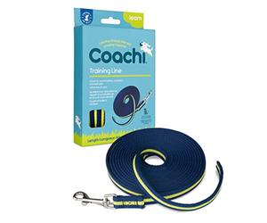 Longe d’éducation Coachi 5m | Rappel, Socialisation et Éducation Positive | Laisse Longue pour le Rappel et l'Exploration en Extérieur | Sangle Rembourrée Douce | Longe Légère pour Chiots et Chiens