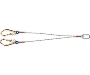 Longe d'assujettissement double drisse LDF 1,5 m M10-M53-M53 blanc TRACTEL 40402