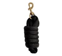 Longe de Cheval Tressée en Nylon 12mm, 300cm, Boucle Robuste, pour Équitation, Travail au Sol, Chiens et Bétail- Noir