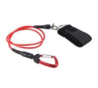 Longe de plongée en apnée Câble de Corde de sécurité de plongée avec Bracelet Mousqueton pour Les Sports sous-Marins Plongée en apnée Formation Compétitions en Haute mer Acier (Rouge)