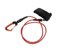 Longe de plongée en apnée Câble de Corde de sécurité de plongée avec Bracelet Mousqueton pour Les Sports sous-Marins Plongée en apnée Formation Compétitions en Haute mer Acier (Orange)