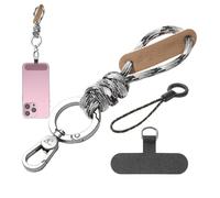 Longe de poignet - Attache de téléphone sécurisée réglable, sangle de téléphone tressée, cordon de boucle antivol | Convient pour le shopping, la randonnée, les routines de conduite, rangement de clés