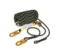 Longe de positionnement Longe de corde réglable for arboriste grimpant Ligne de vie verticale Conforme à la protection contre les chutes,Gagnez du Temps(25ft)
