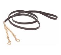 Longe de présentation double chaînette T de T Marron 2,25 m