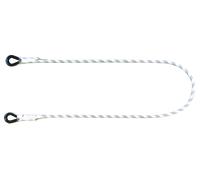 Longe de sécurité lg. 1,5m non réglable corde tressé d.12mm EN354 LEVAC - 3802B15